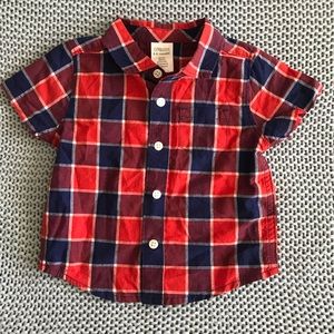 3/$15 Gymboree checkered baby boy shirt